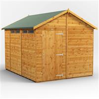 Powersheds Power Apex Security Shed 10' x 8' in Natural Timber