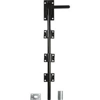 GateMate Premium Garage Door Bolt 450mm on Galvanised in Black
