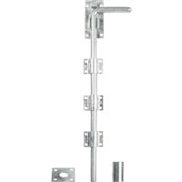 GateMate Garage Door Drop Bolt 450mm Galvanised in Silver Galvanised Steel