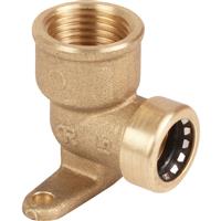 Pegler Yorkshire Tectite Sprint Wallplate Elbow 15mm x 1/2" in Gold Brass