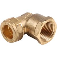 Made4Trade Compression Elbow Female 15mm x 1/2 in Gold