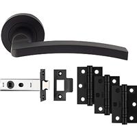 Carlisle Brass Tavira Door & Latch Pack Matt in Black