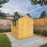 Mercia Overlap Apex Shed 7' x 5' in Natural Timber