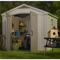 Keter Factor Shed 11' x 8' in Beige Steel Reinforced Plastic