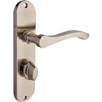 Designer Levers Capri Door Handles Bathroom Brushed (Pair) in Nickel