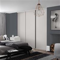 Spacepro Classic 3 Door Sliding Wardrobe Kit 2216 x 2260mm in Cashmere Steel/MFC