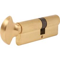 ERA 6 Pin Euro Thumbturn Cylinder 35-45mm in Brass