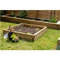 Forest Garden Caledonian Square Raised Bed 90 x 90cm in Natural Timber