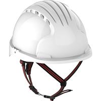 JSP EVO5 Dualswitch Climbing Safety Helmet Micro Peak Wheel Vented in White ABS