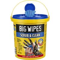 Big Wipes Scrub & Clean Wipes 240 Wipes Bucket