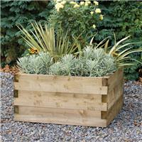 Forest Garden Caledonian Square Raised Bed 42cm (h) x 90cm (w) x 90cm (d) Timber