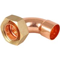 Made4Trade End Feed Bent Cylinder Union 22mm x 1" in Copper