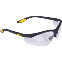 DeWalt Reinforcer Safety Glasses Clear in Black Rubber