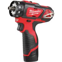 Milwaukee M12 4-In-1 Drill Driver Kit 2 x 2.0Ah in Red Steel