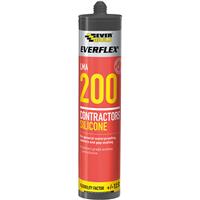 Everbuild 200 Contractors Silicone 295ml in White