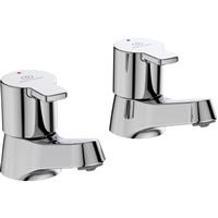 Ideal Standard Calista Taps Basin Pillar (2 Pk) in Chrome Brass