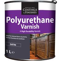 Barrettine Polyurethane Varnish Satin 1L in Clear