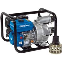 Draper Expert Petrol Trash Water Pump (7HP) 750L/Min in Blue/Silver Steel