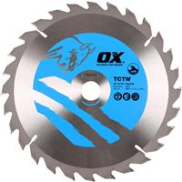OX TCT Wood Cutting Circular Saw Blade 190 x 20mm x 28T