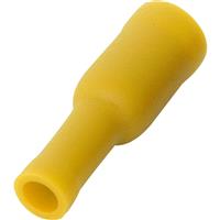 Bullet Connectors Female 6mm (100 Pack) in Yellow