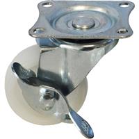 MOVE IT Swivel Wheel with Brake Castor 50mm 50kg in White Polypropylene