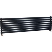 Ximax Bristol Single Horizontal Designer Radiator 410 x 1500mm 2300Btu in Anthracite Steel