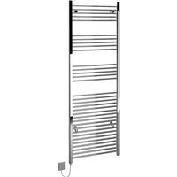 Kudox Electric Straight Towel Radiator 1800 x 600mm 240V in Chrome Steel