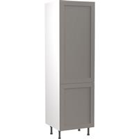 Kitchen Kit Flatpack Shaker Kitchen Cabinet Tall Larder Unit Ultra Matt 600mm in Dust Grey MFC
