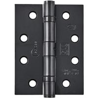 Eclipse Grade 11 Ball Bearing Fire Hinge Matt (2 Pack) in Black Steel