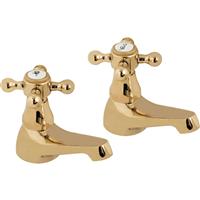 Deva Tudor Taps Basin Pillar (2 Pk) in Gold