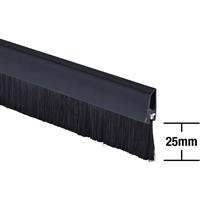 Stormguard Concealed Fix Bottom Door Brush 914mm in Black PVC