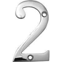 Unbranded Numeral 75mm 2 in Chrome Chrome Plated