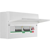 BG Metal Consumer Unit Dual 80A RCD Type A + 10 MCBs 13 Way