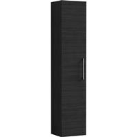 Nuie Arno Single Door Wall Hung Tall Unit 300mm Charcoal in Black MFC