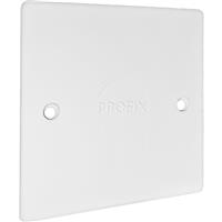 Axiom PVC Blank Plate 1 Gang in White Plastic
