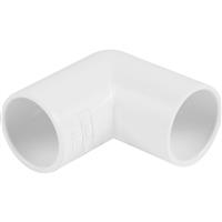Aquaflow Solvent Weld Overflow Bend 21.5mm 90deg in White