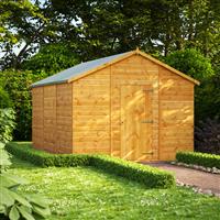 Power Apex Shed 12' x 10' No Windows in Natural Timber