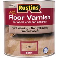 Rustins Quick Dry Floor Varnish 2.5L Satin in Clear