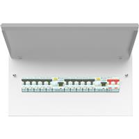 Elucian 80A Dual RCD Consumer Unit + 10 MCBs 10 Useable Ways