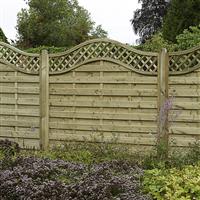 Forest Garden Europa Prague Fence Panel 6' x 6' (5 Pack) in Natural Timber
