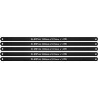 Minotaur Hacksaw Blades 300mm (12") 18 TPI (5 Pack) in Black Bi-Metal