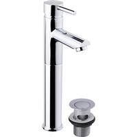 Ebb and Flo Ebb + Flo Pentle Taps Tall Basin Mixer Rubber/Steel