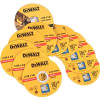 DeWalt Thin Metal Cutting Discs 115 x 1.0 x 22.2mm (10 Pack) Stainless Steel