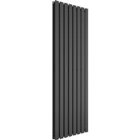 Azur Emilia Duplex Designer Panel Radiator 1800 x 600mm 6178Btu Anthracite in Anthracite Structure Steel