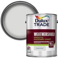 Dulux Trade Weathershield Smooth Masonry Paint 5L Frosted in Grey