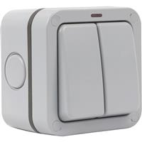 Wessex Electrical Wessex IP66 20A Switch 2 Gang 2 Way Polycarbonate