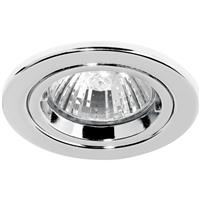 Halolite Cast Ring 240V/12V Fixed Downlight Polished in Chrome Steel