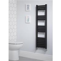 Towelrads Eton Black Aluminium Towel Radiator 1800 x 300mm 1692Btu in Anthracite