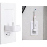 Proofvision PV12P Shaver Socket+Toothbrush Charger Single in White Plastic