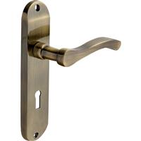 Designer Levers Capri Door Handles Lock (Pair) in Antique Brass